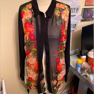 Flower Sheer Blouse